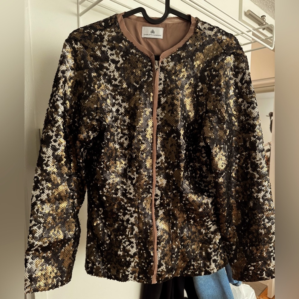 Charlotta Gandolfo Custom Sequin/Silk Jacket